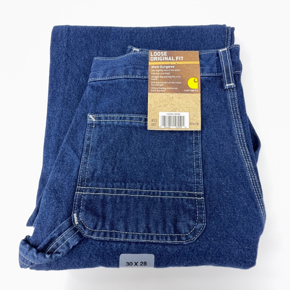 Carhartt Loose Original Fit Work Dungaree Jeans Mens 30x28 B13 DST NWT NOS